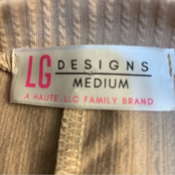 Lg design like new oversized neutral tan pullover shirt top - Picture 8 of 9